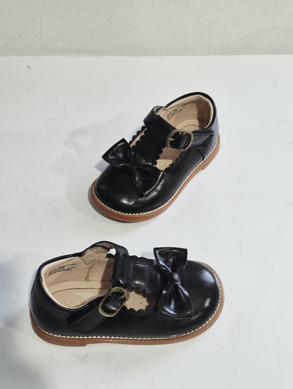 KIDERENCE Baby Girl Black Bow Mary Jane Shoes